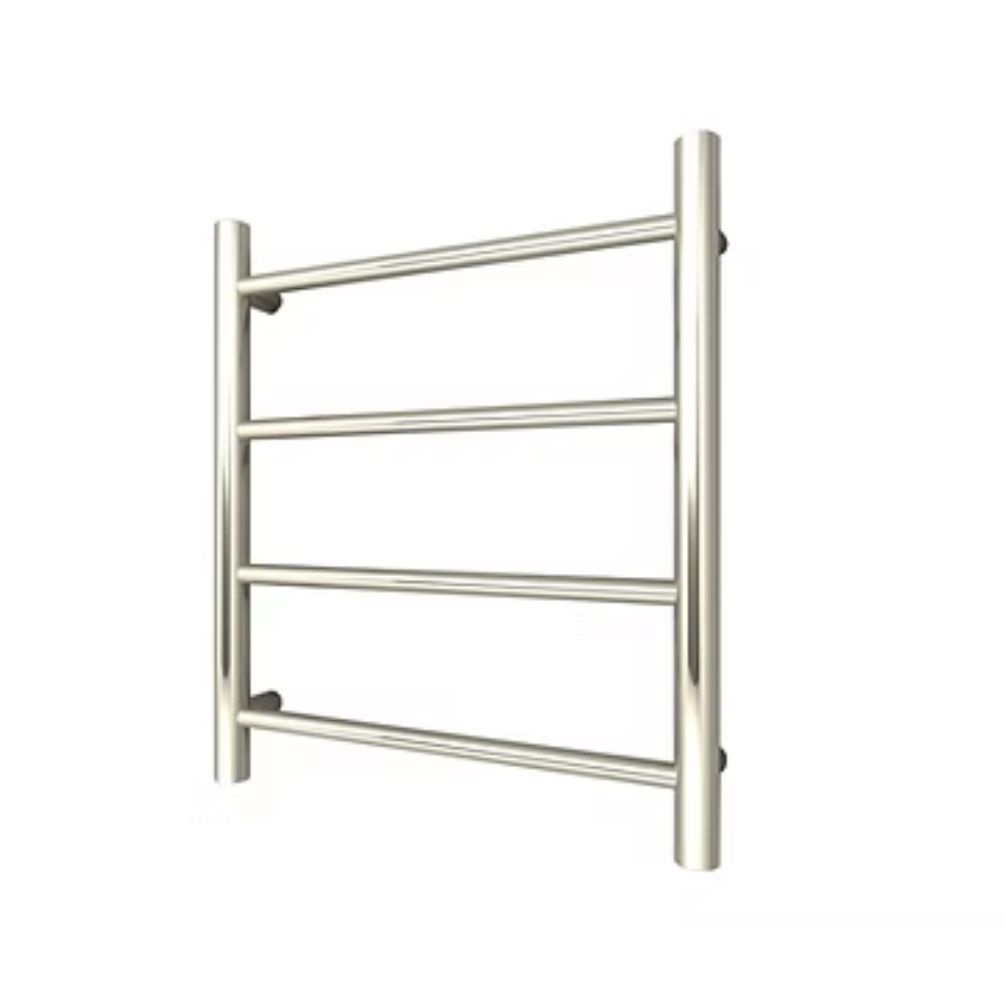 Product cut out image of the Radox Space 610mm x 538mm Polished Stainless Steel Electric Towel Rail